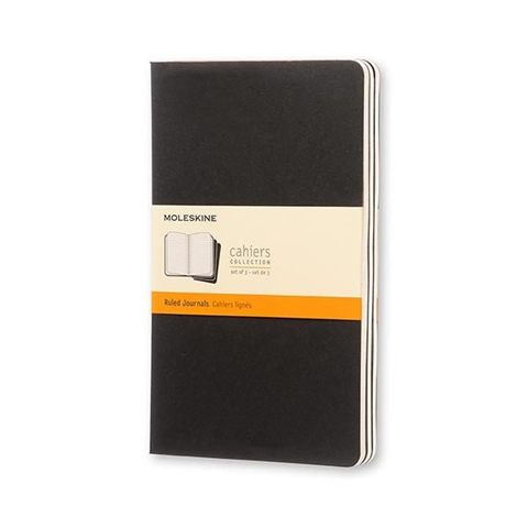 Set De 3 Libretas Cahier Negras L (13X21cm) Lisas Moleskine Qp318