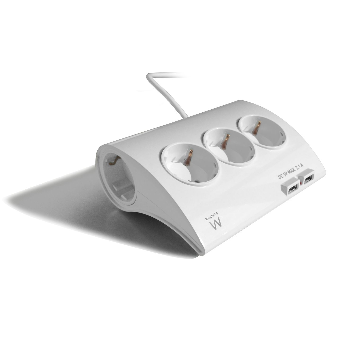 Ewent Ew3935 Base Múltiple 1,5 M 5 Salidas Ac Interior Blanco