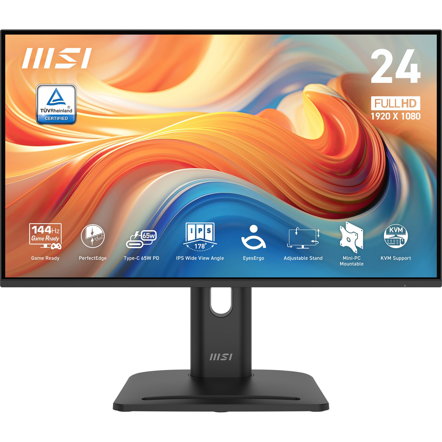 MSI Monitor Pro Mp243 w E14. 23,8" IPS Flat. 1920X1080. 144Hz. Blanco