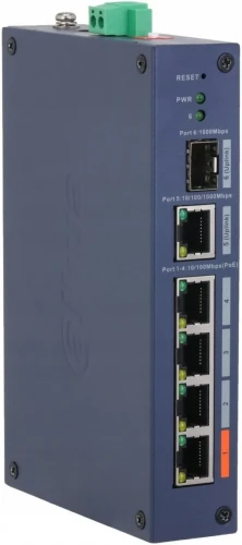 (Dh-Chs4106-4Et-60) Dahua Switch Industrial 6 Puertos Cloud Managed Gigabit, 4 Puertos Poe, 60W, Hi-Poe, L2