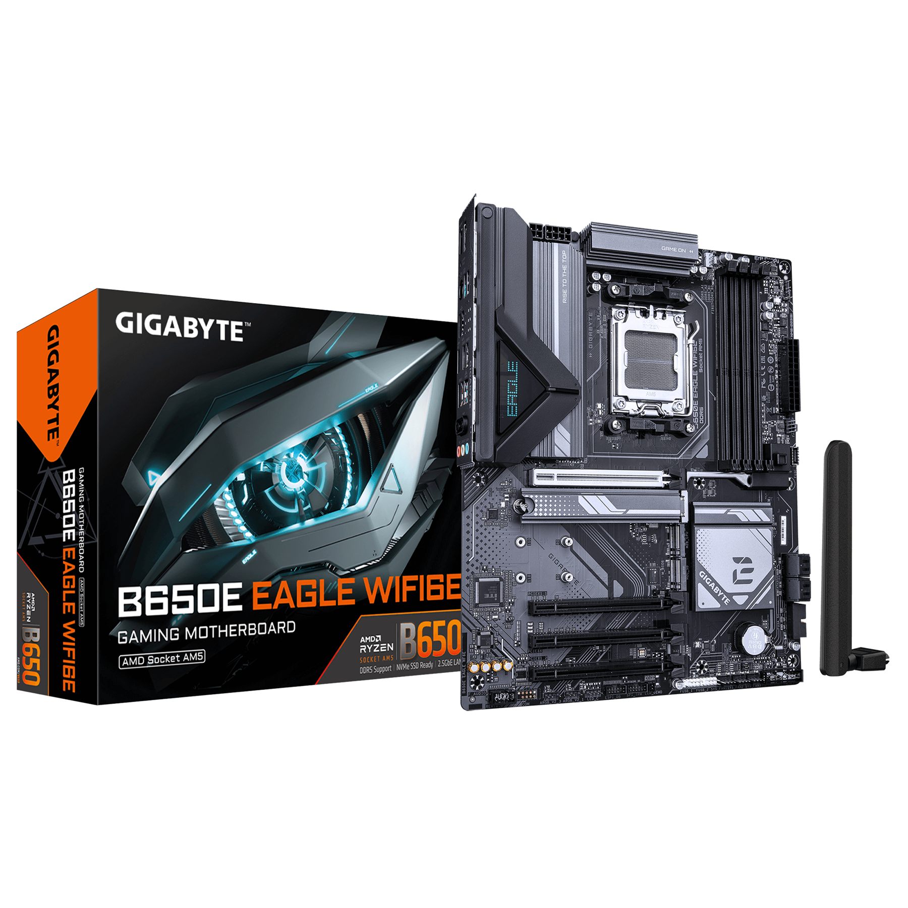 Placa Gigabyte B650e Eagle Wf6e,AMD,Am5,B650e,4Ddr5,256 GB,HDMI+Dp,4Sata3+3M.2,Gblan+Wifi6e+Bt5.3,4Usb3.2+2Type-C,Atx