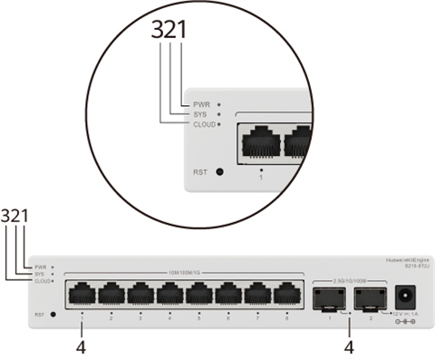Huawei S210-24T2j (24*10/100/1000Base-T Ports, 2*2.5Ge Sfp Ports, Built-In Ac Power, Fanless)