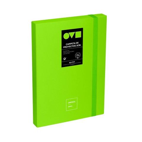 Caja De Proyectos 3Cm En Polyfoam Unequal Minimal Verde Grafoplas 91271021