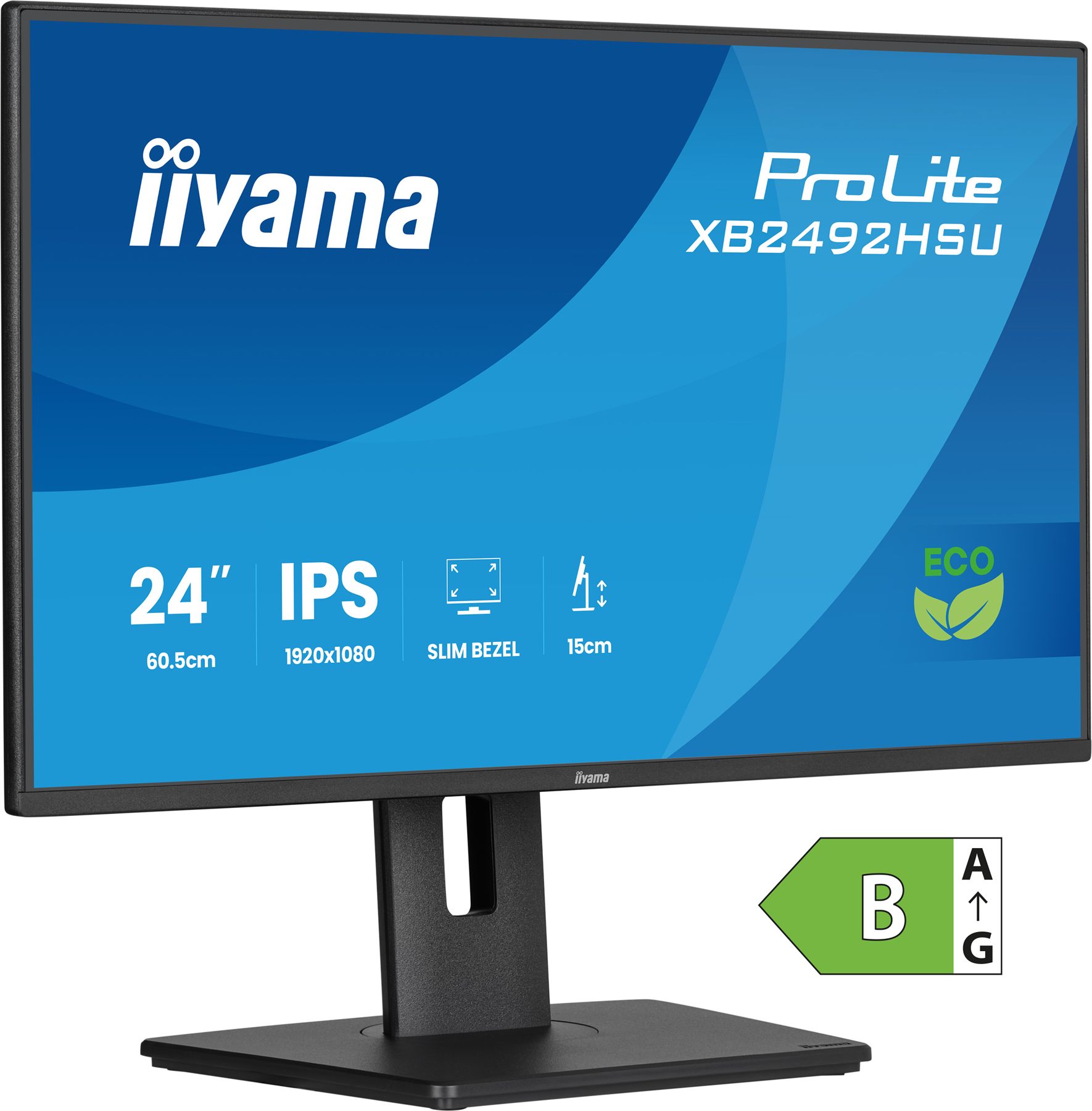 Monitor Iyama Prolite Xb2492hsu-B1, 61 Cm (24"), 1080 X 1920 píxeles, Quad HD, Led, 3 Ms, Negro