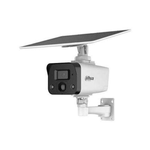 (Ipc-Hfw2441dg-4G-Sp-B) Dahua Cámara Ip Bullet Con Panel Solar Integrado, Cámara 4Mp Smart Dual Light, Ip67, Smd, 4G, Ir30m, Soporta Microsd 512 GB, Fija 3.6 Mm