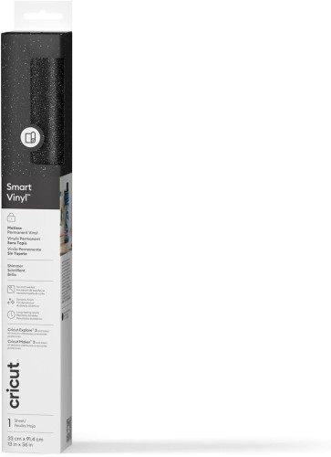 Cricut Smart Vinyl Permanent 33X91cm 1 Sheet (Shimmer Black)