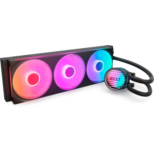 Nzxt Kraken Core Rgb - 360Mm Aio Liquid Cooler With Rgb Cap &Amp; Rgb Core Fan (Black) Rl-Kr36c-B1