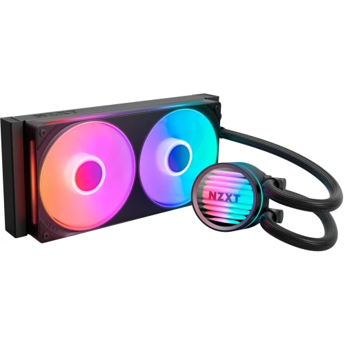 Nzxt Kraken Core Rgb - 240Mm  Aio Liquid Cooler With Rgb Cap &Amp; Rgb Core Fan (Black) Rl-Kr24c-B1