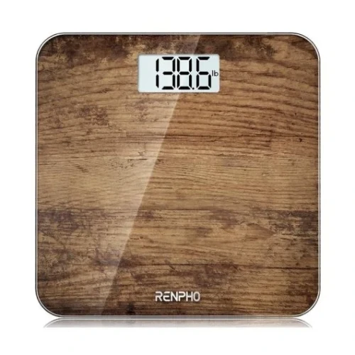 Renpho Core 1S - Body Weight Scale - Large Screen - 3Aaa - 10.2X10.2X0.87Inch - Brown
