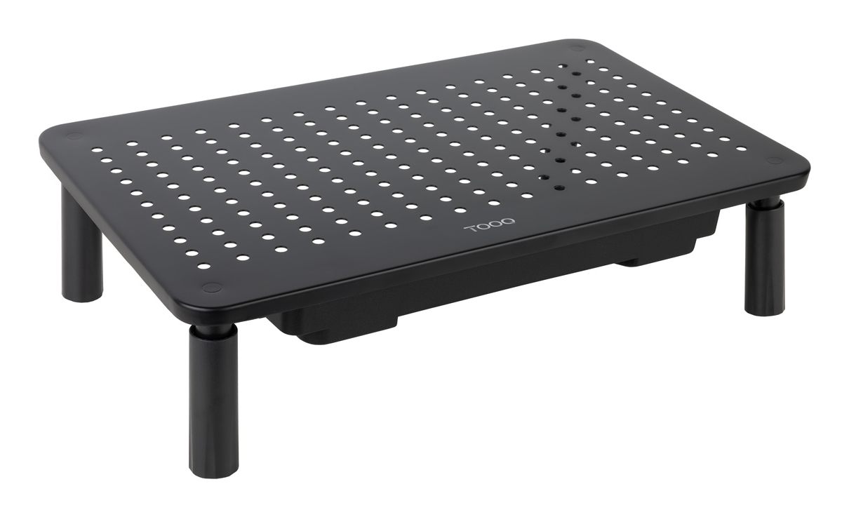 Tooq Soporte Elevador Multiusos Para Monitor/Portátil, Negro