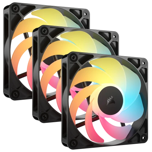 Corsair Rs120-R Argb Carcasa Del Ordenador Ventilador 12 Cm Negro 3 Pieza(S)