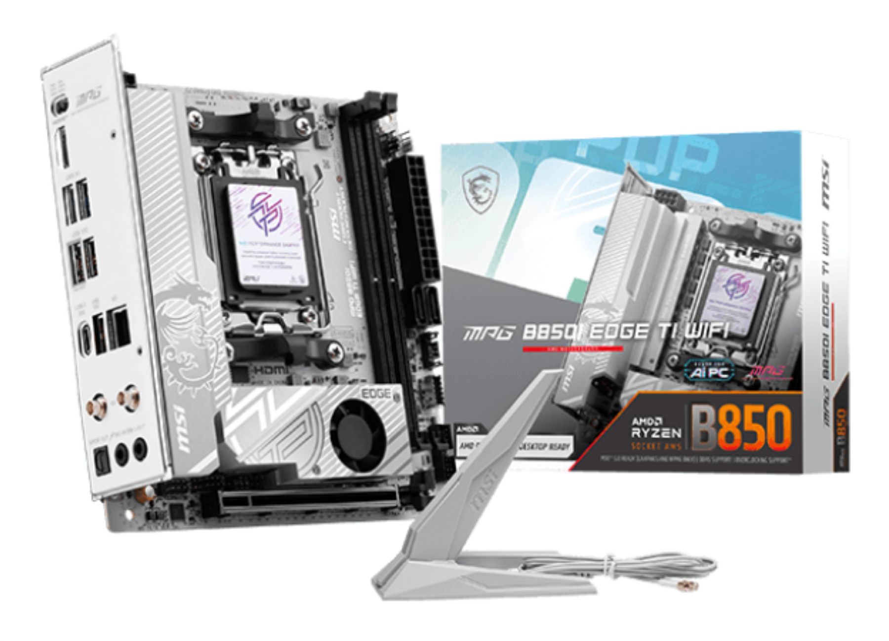MSI B850i Edge Ti Wifi AMD B850 Zócalo Am5 Mini Itx