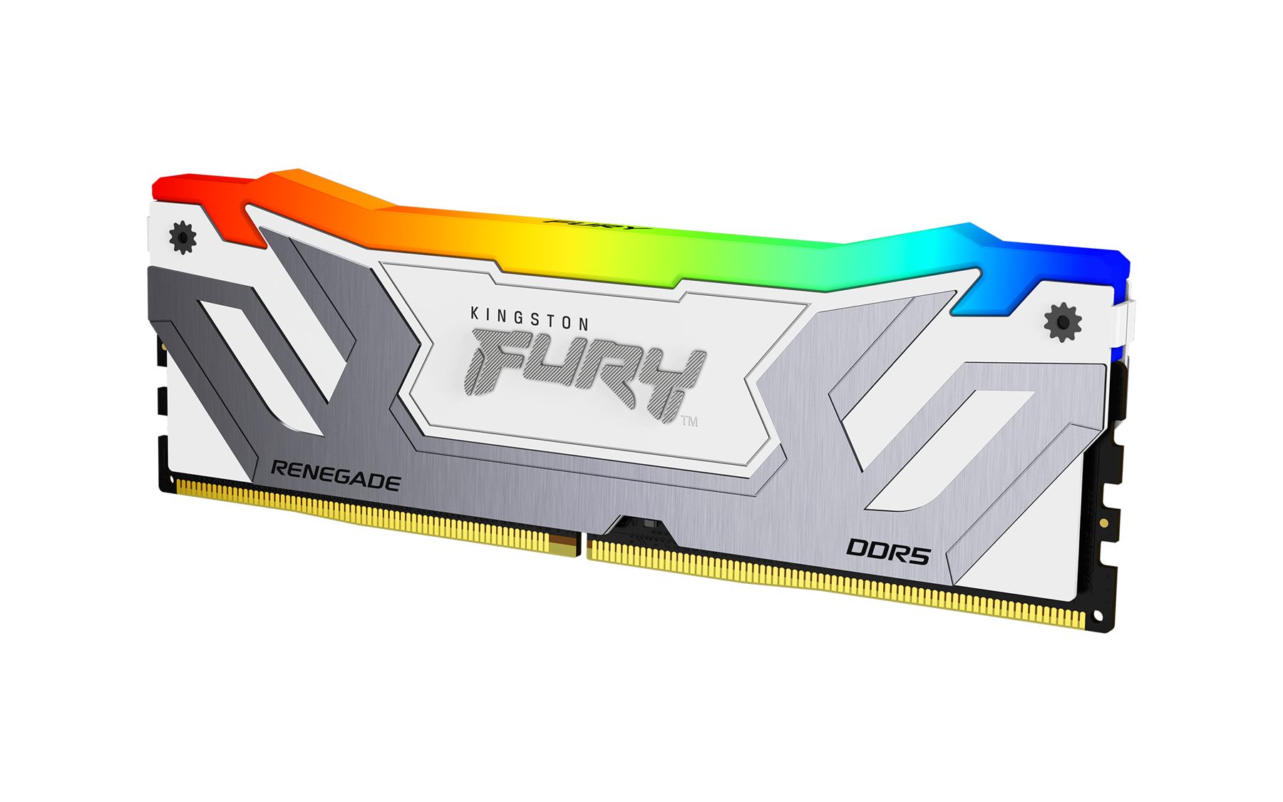 Memoria Kingston 24 GB 8400Mt/S DDR5 Cl40 Cudimm Fury Renegade Rgb White Xmp - Kf584cu40rwa-24