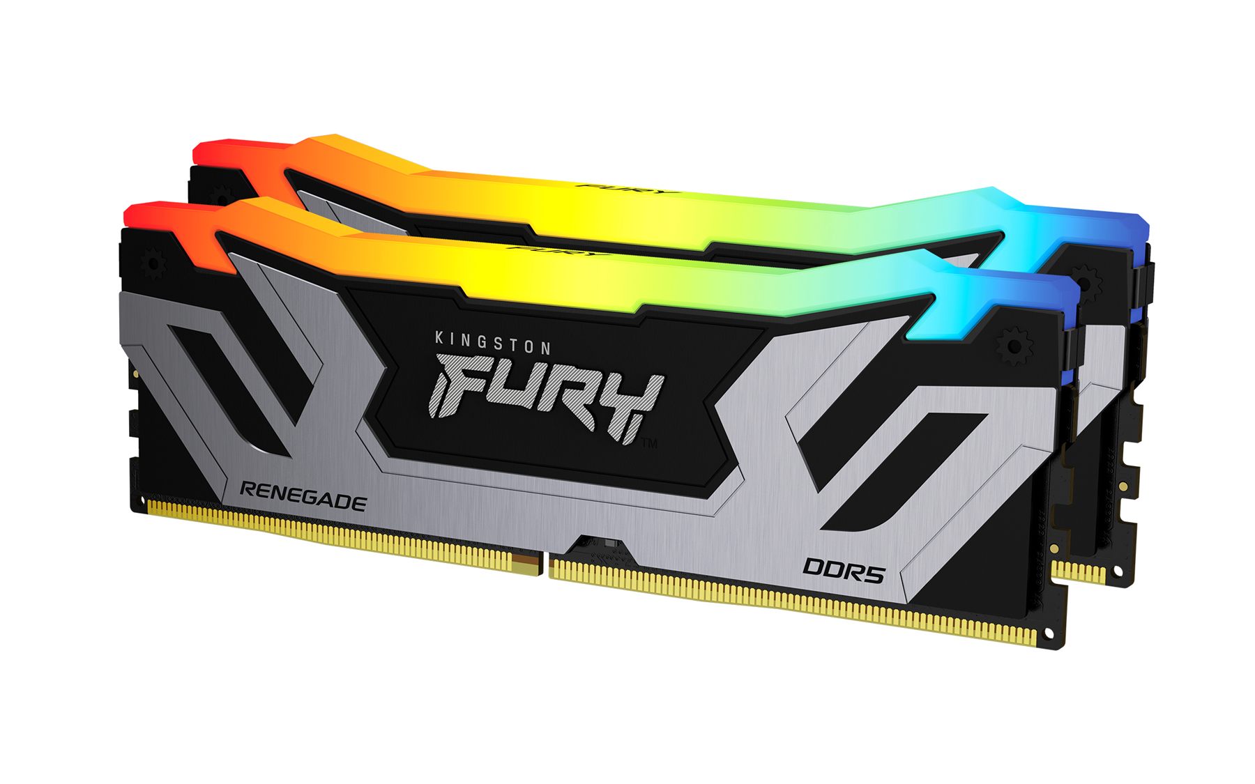 Memoria Kingston 48 GB 8400Mt/S DDR5 Cl40 Cudimm (Kit Of 2) Fury Renegade Rgb Silver Xmp - Kf584cu40rsak2-48