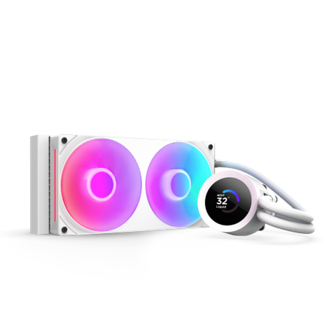 Nzxt Kraken 240 Rgb V2 - 240Mm Aio Liquid Cooler W/ 1.54In. Display &Amp; Rgb Core Fan Entry Version (White)