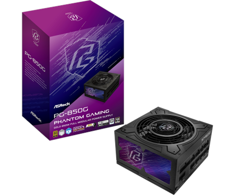 Asrock Phantom Gaming Pg-850G Unidad De Fuente De Alimentación 850 W 20+4 Pin Atx Atx Negro