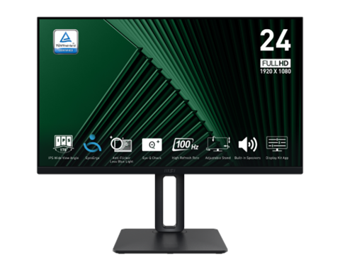 MSI Pro Mp245pg Pantalla Para PC 60,5 Cm (23,8") 1920 X 1080 píxeles Full HD Lcd Negro