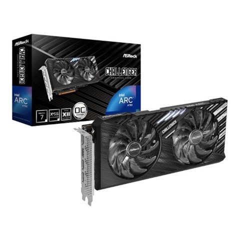 Vga Asrock A750 Challenger Se 8 GB Oc,Intel,A750,8 GB,GDDR6,256Bit,3Dp+1Hdmi,2 Ventiladores (A750 Cl Se 8Go)