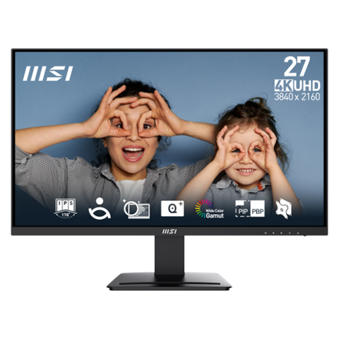 MSI Pro Mp273u Pantalla Para PC 68,6 Cm (27") 3840 X 2160 píxeles 4K Ultra HD Negro