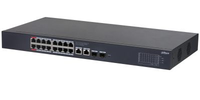 (Cs4220-16Gt-240) Dahua Switch Poe 16 Puertos Gigabit + 2 Uplink Gigabit Rj45 + 2Sfp Gigabit 240 W Managed Cloud L2