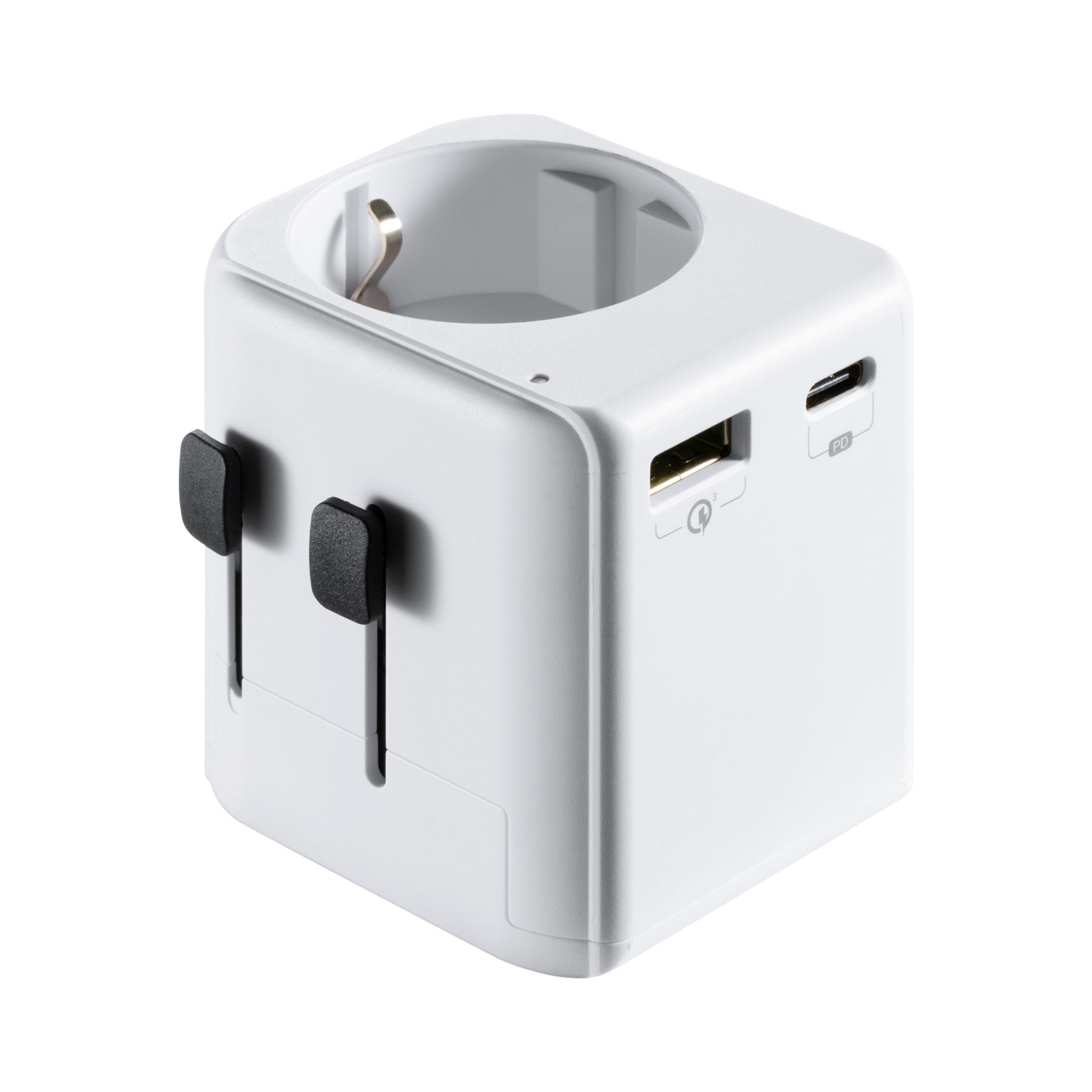 Ewent Ew1472 Adaptador De Enchufe Eléctrico Universal Blanco