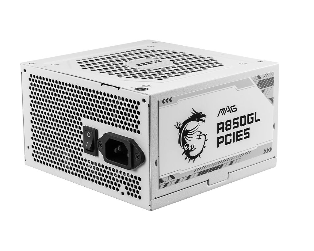 MSI Mag A850gl Pcie5 White Unidad De Fuente De Alimentación 850 W 20+4 Pin Atx Atx Blanco