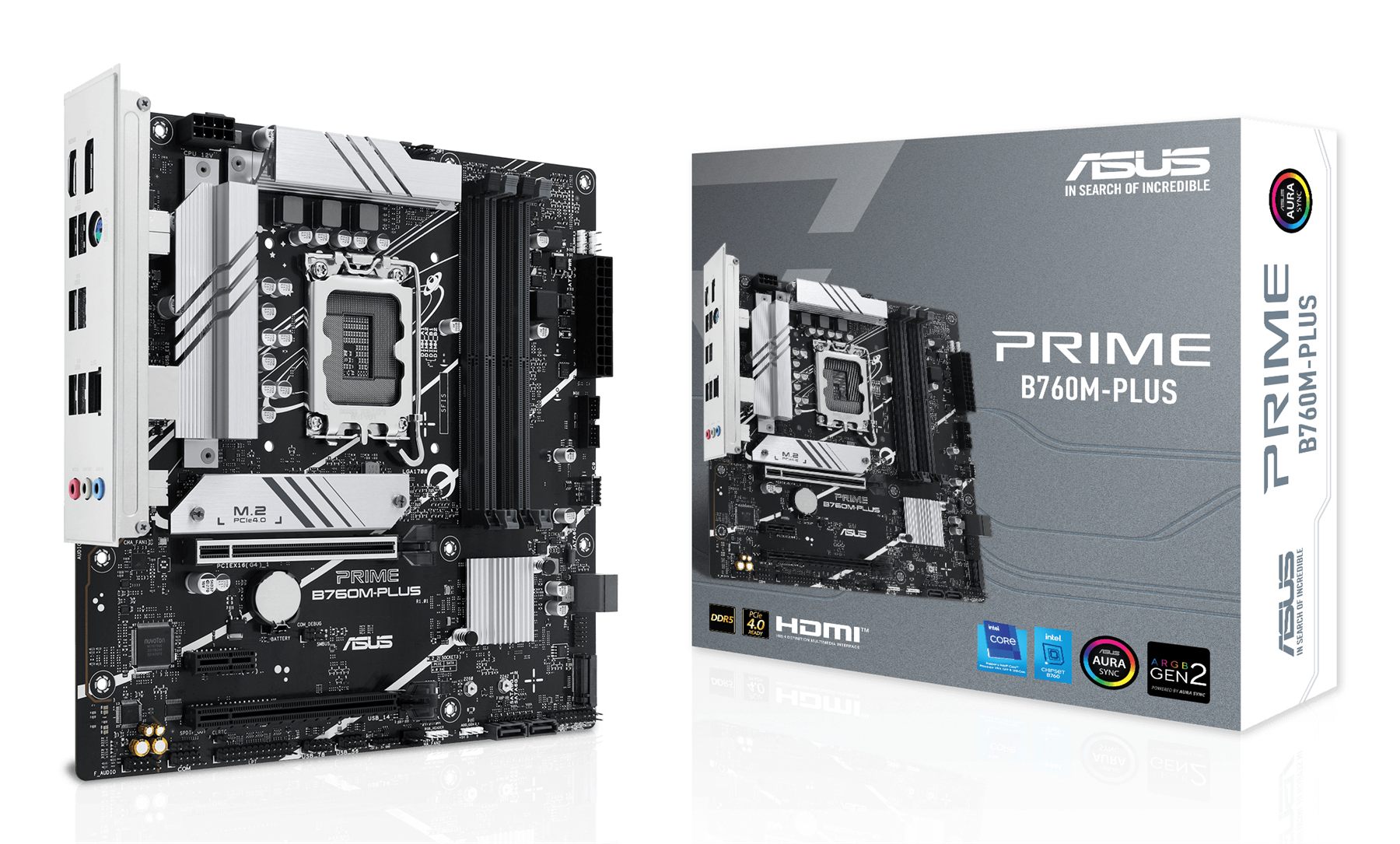 Placa Asus Prime B760m-Plus,Intel,1700,B760,4Ddr5,128 GB,HDMI+Dp,4Sata+2M.2,5Usb 3.2+1Usb-C,2.5 GB,Matx