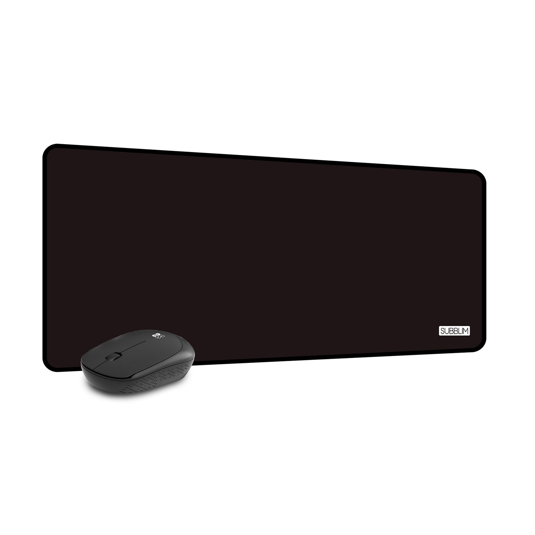Subblim Alfombrilla Con Ratón Harmony Pack Mousepad Xl + Wireless Mouse Black