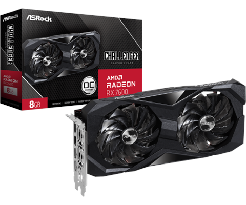 Asrock Challenger 90-Ga41zz-00Uanf Tarjeta Gráfica AMD Radeon Rx 7600 8 GB GDDR6