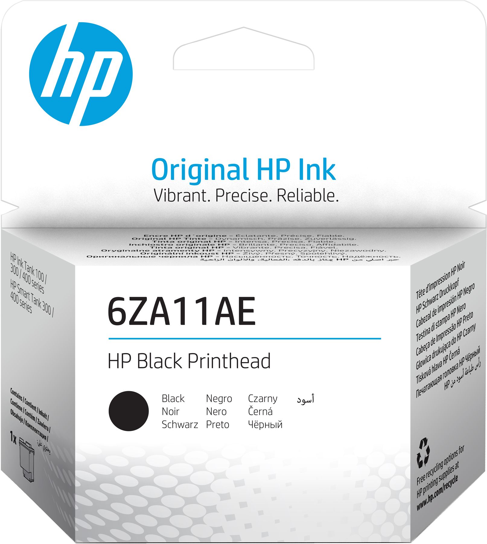 Hp Cap De Imprimare 6Za11ae Negru Cabeza De Impresora Inyección De Tinta Térmica