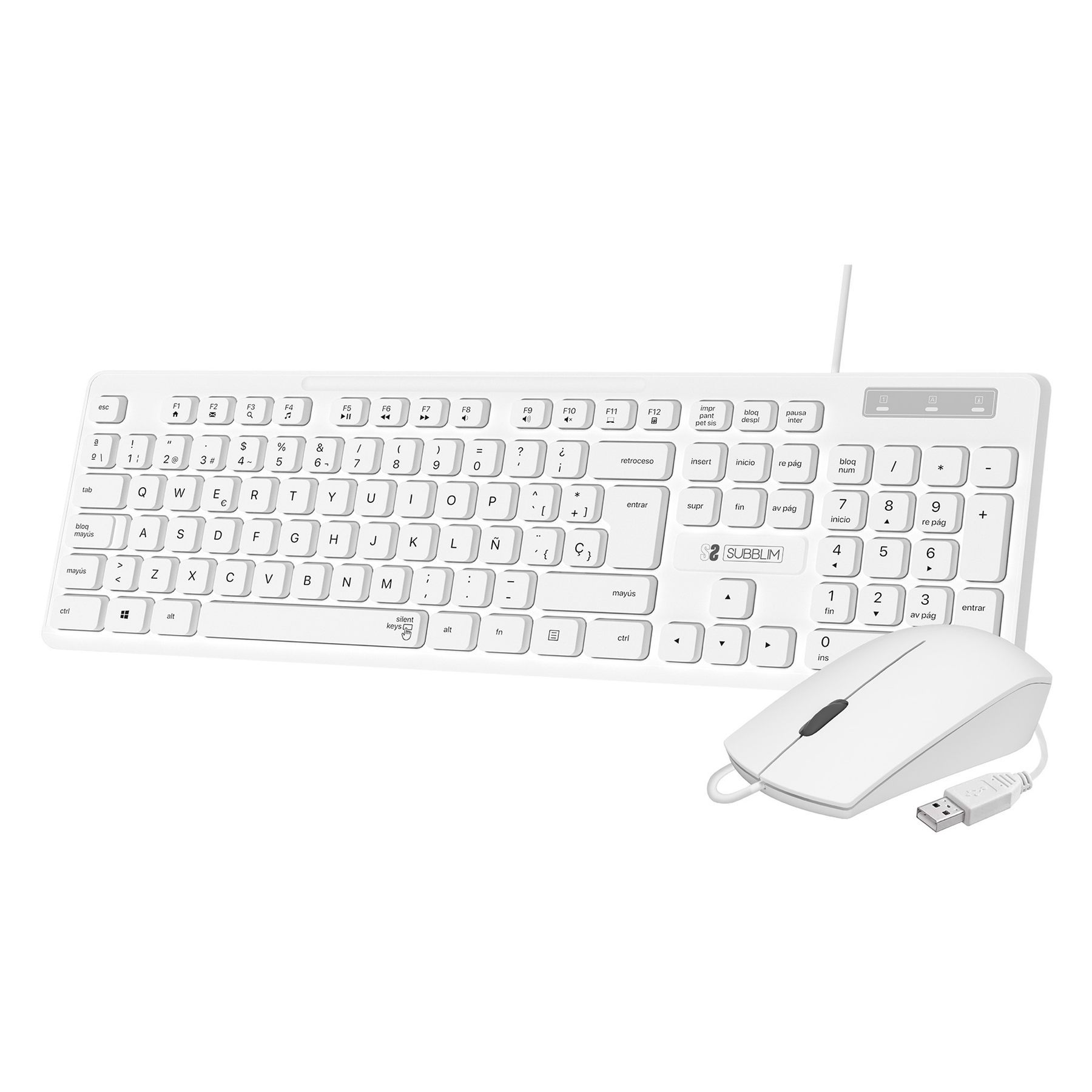 Combo Business Slim Silencioso Con Cable Usb B