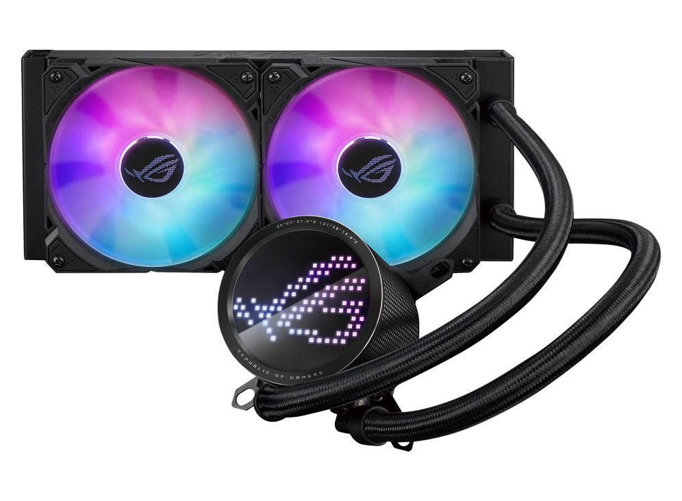 Sistema De Refrigeracion Liquida Asus Para CPU Rog Ryuo Iii 240 Argb,Oled De Color,Aura Sync Rgb,Ventiladores De Radiador Rog De 240 Mm
