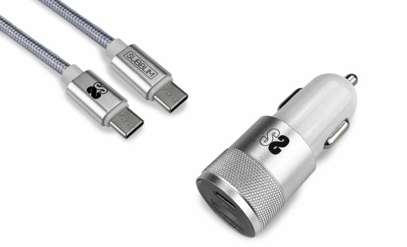Dual Car Charger Pd20w+Qc3.0+C To C/Lightning S