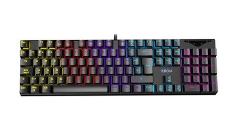 Krom Teclado Gaming Kasic. Mecanico. Teclas Retroiluminadas Rainbow. Usb