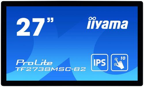 Iiyama Prolite Tf2738msc-B2 Monitor Pantalla Táctil 68,6 Cm (27") 1920 X 1080 píxeles Multi-Touch Multi-Usuario Negro