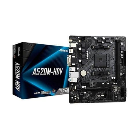 #Placa Asrock A520m-Hdv,AMD,Am4,A520,2Ddr4,Matx