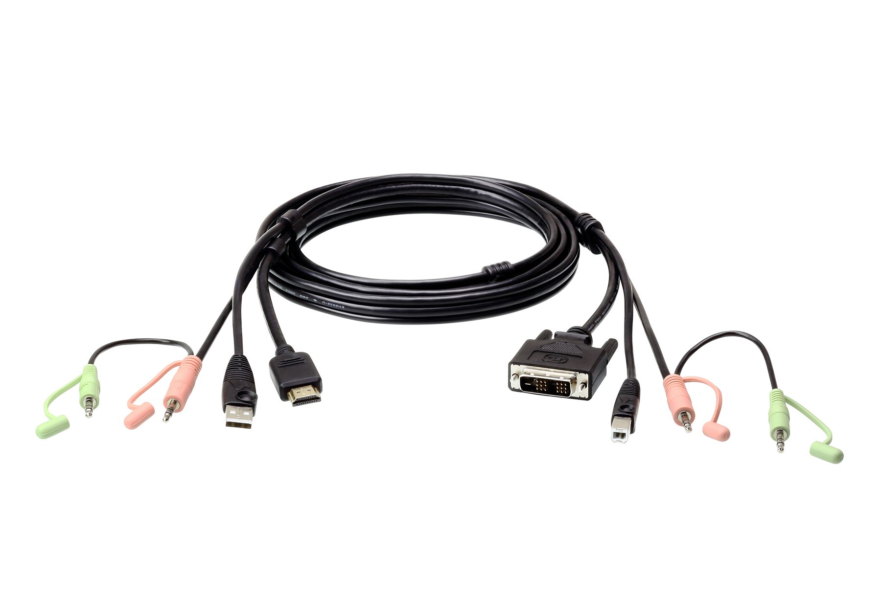 Aten Cable Kvm HDMI A Dvi-D USB Con Audio De 1,8 M (2L-7D02dh)