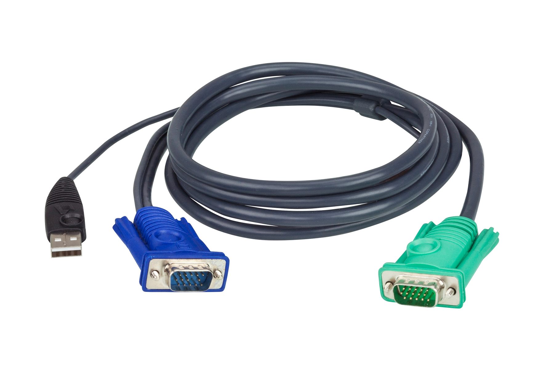 Aten Cable Kvm USB Con Sphd 3 En 1 De 1,2 M (2L-5201U) Compatible Con Consolas (Cl3000*, Cl5708*)