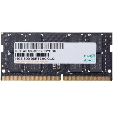 Memoria RAM Apacer As16ggb32csybgh 16 GB/ DDR4/ 3200 MHz/ 1.2V/ Cl22/ Sodimm