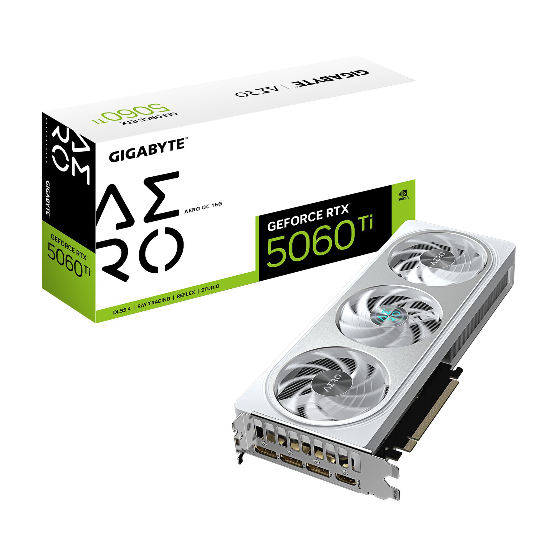 Gigabyte GeForce RTX 5060 Ti Aero Oc 16G Tarjeta Gráfica – 16 GB GDDR7, 128 Bits, Pci-E 5.0, 2647 MHz Frecuencia Del Núcleo, 3 X DisplayPort, 1 X HDMI, Gv-N506taero Oc-16Gd