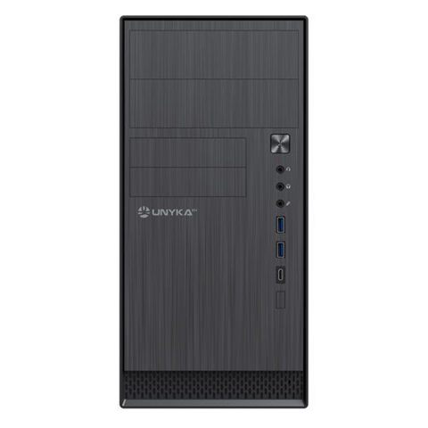 CAJA SEMITORRE/MICRO-ATX UNYKA AERO C12 V2 S/FUENTE USB3.0 NEGRA