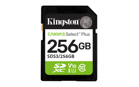 Tarjeta De Memoria Kingston Canvas Select Plus 256Gb Sd Xc/ Clase 10/ 150Mbs