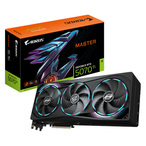 Tarjeta Gráfica Gigabyte Aorus Geforce Rtx 5070Ti Master/ 16Gb Gddr7