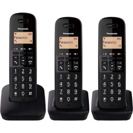 Teléfono Inalámbrico Panasonic Kx-Tgb613spb/ Pack Trio/ Negro