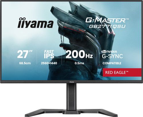 Monitor Iiyama, 27 Pulgadas, 68,6 Cm, Fast Ips, 2560X1440, 200Hz, 0,233 Mm, Mate Negro