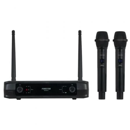 Micrófono Inalámbrico Doble Mano Uhf Fonestar Sonair-2M/ Incluye Receptor