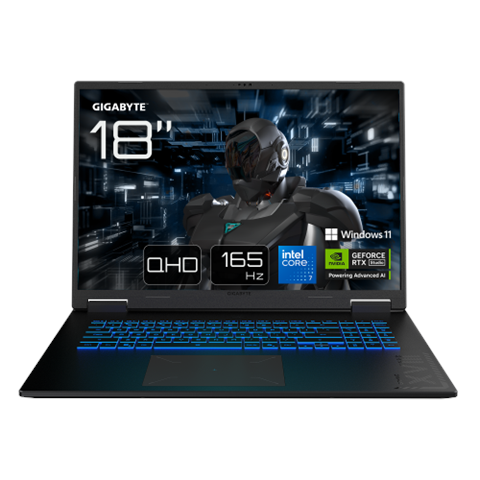 Gigabyte Portatil Gaming A18 Pro Dxjg3esbc4sh,Intel Rpl-R Core 7 240H,32Gb Ddr5,Ssd 1Tb,18" Qhd+ 165Hz,Rtx5070ti/12Gb,W11 Home