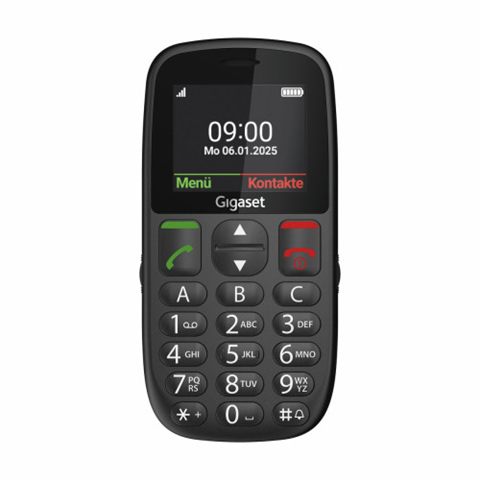 Gigaset Gl395 5,59 Cm (2.2") 90 G Negro Teléfono Para Personas Mayores
