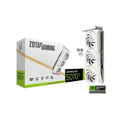TARJETA GRÃFICA ZOTAC RTX 5070 TI SOLID CORE OC 16GB WHITE