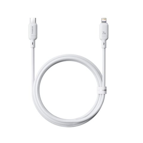 Os-Baseus Silky Series Fast Charging Cable Type-C To Ip 20W 1M Moon White